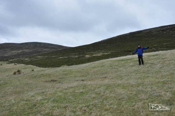 Caminhando nas colinas de Carcass Island, no noroeste das Ilhas Malvinas